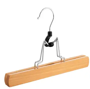 Factory Price Basic Wooden Hangers Laundry Customized Adult Clothes Wood Hanger With Metal Hook