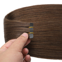 Extensions de cheveux naturels à bandes adhésives double face pour femmes, volume quotidien, doux pour les cheveux et la peau.