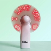 Ventaglio in Plastica Personalizzato con Logo e Immagine, Moderno, Portatile, LED Programmabile, Lampeggiante, Serigrafato, Regalo per Cerimonie