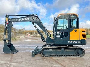 Mini-excavatrices sur chenilles Hyundai HX 60, excavatrices compactes, 5, 6, 7, 8 tonnes, peinture d'origine, excavatrices d'occasion à vendre - Product Image 6