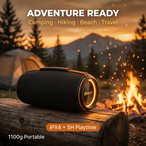 YMB-12 Portable <b>USB</b> <b>Speaker</b> 66mm Dual Channel IPX4 Waterproof RGB Light TWS Outdoor Camping Party 2000-3000mAh 10-30W - Product Image 4