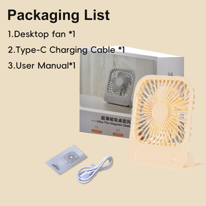 Mini Ventilador Magnético Portátil, Batería Recargable de 1200 mAh, 4 Velocidades Ajustables, Ventilador de Escritorio para Espacios Pequeños, Refrigeración Personal Diaria - Product Image 2