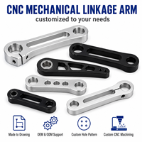 Brazo de Unión Metálico Mecanizado por CNC de Precisión Personalizada para Automatización de Maquinaria Industrial, Robótica y Sistemas de Movimiento Mecánico