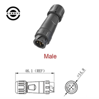 Haute Qualité M6 M8 M10 M12 M16 M18 M20 Connecteur Étanche 3 Broches 3 Core IP67 IP68 Femelle Mâle Prise LED Connecteur