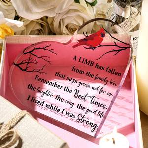 Cristallo acrilico vetro cuore regalo commemorativo regalo di festa per la perdita della persona amata decorazione della memoria della tavola regalo in difficoltà - Product Image 5