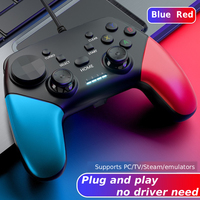 Manette de jeu filaire compatible multiplateformes, Plug and Play, manette de jeu ergonomique avec vibration pour PS3/PC/appareil Android