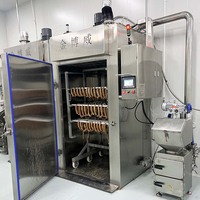 Four de fumage électrique multifonctionnel automatique pour viande, bacon, poisson, saucisses, cuisson à la vapeur et rôtissage