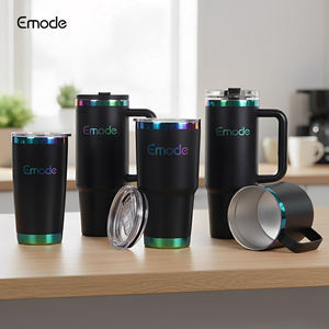 Vaso Térmico de Acero Inoxidable con Recubrimiento en Polvo Arcoíris de 20 oz, con Tapa y Pajita, Aislamiento al Vacío de Doble Pared, para Viajes - Product Image 4