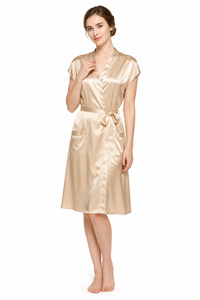 <span class=keywords><strong>Camicia</strong></span> <span class=keywords><strong>da</strong></span> <span class=keywords><strong>Notte</strong></span> 100% <span class=keywords><strong>Seta</strong></span> di Gelso con Scollo a V <span class=keywords><strong>da</strong></span> <span class=keywords><strong>Donna</strong></span>, Tinta Unita, Manica Corta, Vestito <span class=keywords><strong>da</strong></span> <span class=keywords><strong>Notte</strong></span> a Trapezio, Personalizzabile con Logo, Abbigliamento <span class=keywords><strong>da</strong></span> Casa, Vendita all'Ingrosso - Product Image 2