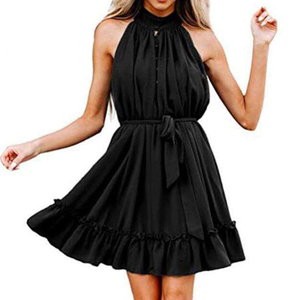 Custom <strong>Turtle</strong> <strong>Neck</strong> Single-Breasted Long Sleeve <strong>Dress</strong> Loose Waisted Casual Ruffle Mini <strong>Dresses</strong>