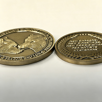 Pièce de monnaie commémorative 3D personnalisée en métal précieux avec gravure de logo sur mesure et artisanat en relief