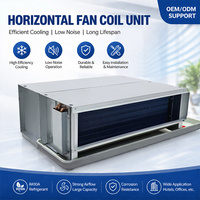 Unité de ventilation à haute pression statique (FCU) 800-1200 CFM, horizontale, encastrée, à eau réfrigérée pour centres commerciaux, usines et gymnases