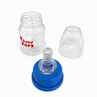Vente en gros de 60ml de biberon PP sans BPA conçu sur mesure avec motif de dessin animé pour cou standard anti-colique ensemble d'alimentation pour nouveau-né en silicone