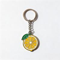 Broches de revers scintillantes tendance, émail doux, citron, anime, porte-clés en métal, alliage de zinc, impression UV, porte-clés arc-en-ciel