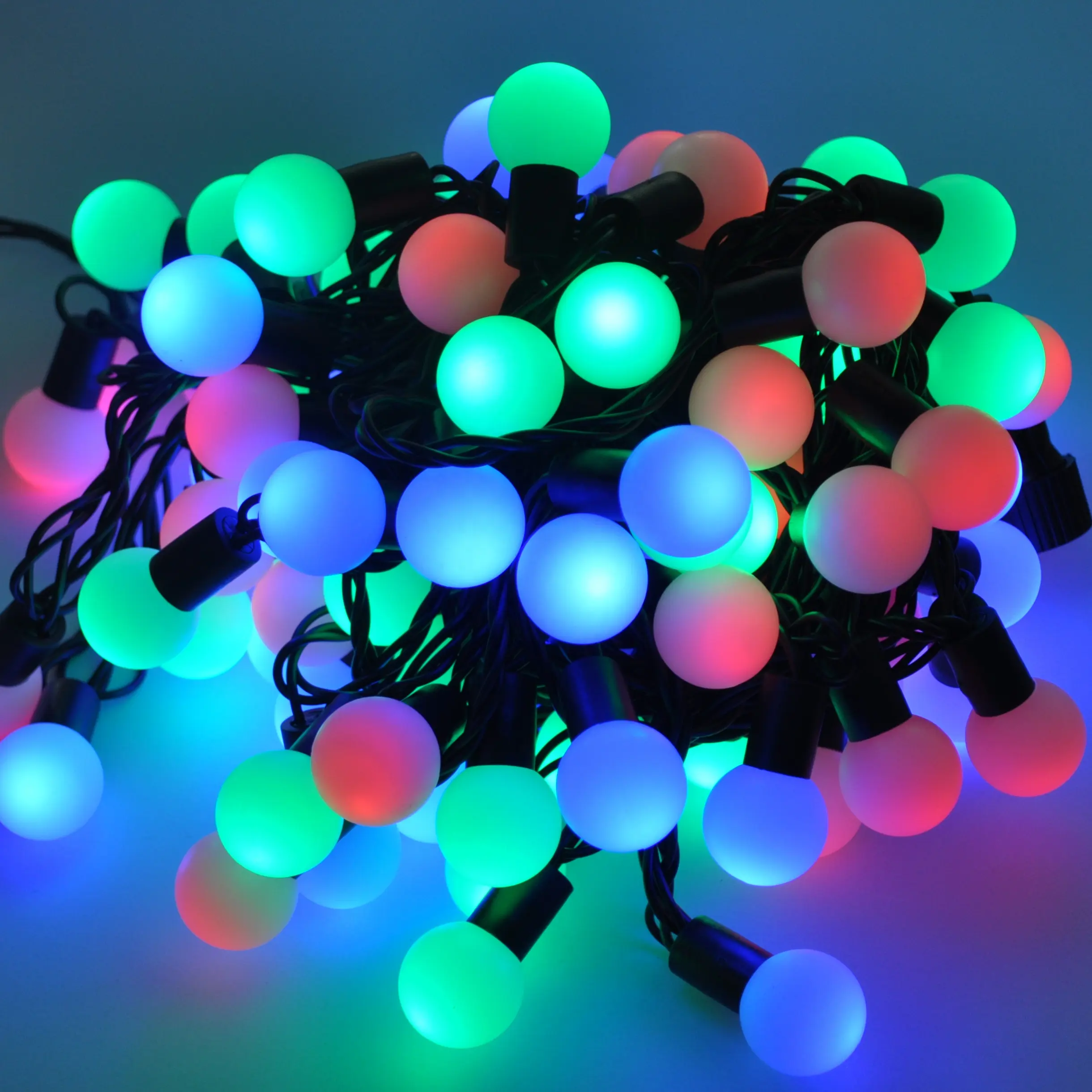 Led Rgb Ball String Light 10M 100led Uitschuifbare Waterdicht Vakantie Licht Voor Decoratie Garden Party Project Decoratie