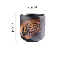 Tasse à thé ou à café jetable en céramique de style japonais et coréen avec surface mate irrégulière