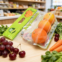 Op maat gemaakte ziplock zakken voor voedselverpakkingen, bedrukte plastic fruitverpakkingen met ritssluiting, transparante plastic fruitzakken voor druiven