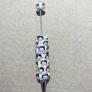 Nouveau stylo à bille en pâte polymère perlée de la série M. <span class=keywords><strong>Betty</strong></span> Koop, motif dessin animé, pour DIY, bijoux fantaisie mignons - Product Image 2