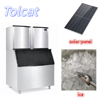 Machine à glaçons industrielle de pointe pour la vente aux entreprises, capacité 1 tonne, en stock, 220-400V, haute efficacité