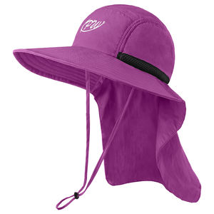 Alta qualità estate UPF50 + ampio secchio cappelli da sole impermeabile visiera uomini donne pescatori pesca cappello con patta collo - Product Image 4