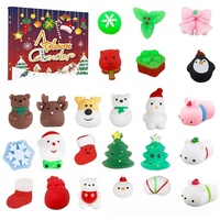 Nouveau Calendrier de l'Avent de Noël avec Mini Jouets Squishy de Haute Qualité, Jouets Squishy Mochi Mystère en Gros pour les Fêtes
