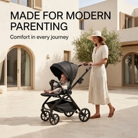 Poussette bébé tout-en-un 3 en 1, taille pliable compacte, capote en tissu Oxford, repose-pieds réglable, faible MOQ accepté