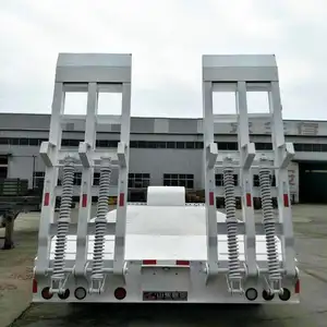 شاحنة مقطورة منخفضة الوزن مع سلالم هيدروليكية لنقل المعدات الثقيلة