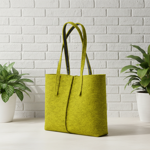 Sac fourre-tout en feutre personnalisé pour femmes, écologique, logo personnalisé, sac à main léger pour le shopping - Product Image 1