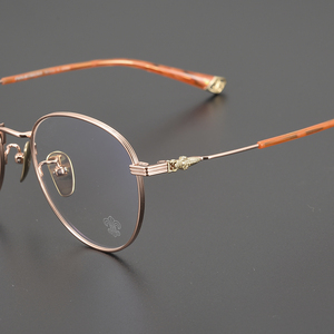 CH8036 울트라 라이트 블루 타원형 얇은 처방 안경 프레임 작은 얼굴 여성 투명 컴퓨터 읽기 오렌지 안경 - Product Image 4