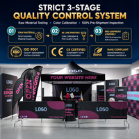 Support de toile de fond en aluminium imprimé sur mesure, mur d'affichage tendu portable et durable pour stand de salon professionnel, lancement de marque, événements