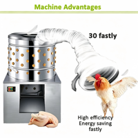 Machine à plumer la volaille 380V/220V, capacité 1,5-4kg, utilisation facile