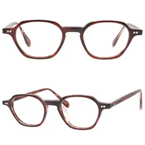Trendy Myopia Glasses Acetate Fiber Optical Frame Full Frame Flat Glasses