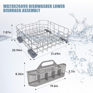 Panier à couverts Wansheng WD28X10128 gris universel, accessoire pour lave-vaisselle, compatible avec la plupart des modèles - Product Image 4