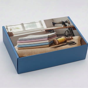 Custom Luxury Kraft Corrugated Slotted Square Flat Design Gift <b>Box</b> Embossing Magnetic Closure Recyclable Biodegradable Recycled - Product Image 4