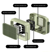 Mini radiateur électrique en céramique PTC à chauffage rapide, silencieux, pour chambre et dortoir, avec thermostat et arrêt automatique en cas de surchauffe à température constante