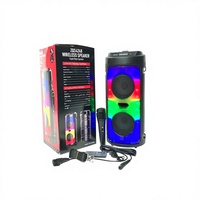 En gros ZQS4248 Enceinte sans fil 5.0 double 4 pouces avec effets lumineux, pour ordinateur de bureau et extérieur, en plastique de haute qualité