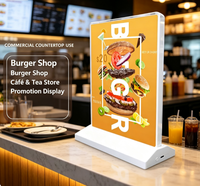 Boîtes lumineuses publicitaires A4 de bureau à changement rapide avec cadre magnétique pour affichage de menus en restaurant, café et comptoir de vente au détail