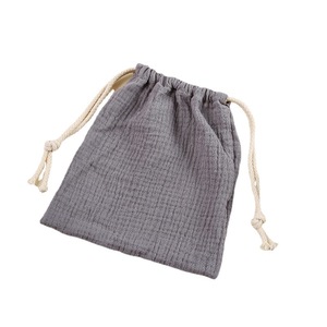 Bolsa para pañales y pañales de bebé, bolsa colgante de doble capa de crepé con cordón para guardar juguetes de dentición, 24x18cm, ligera, 0,015kg - Product Image 3