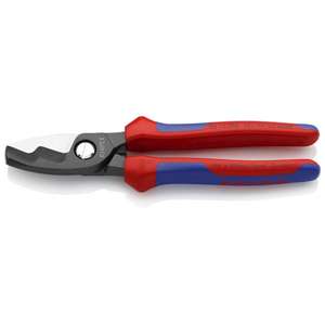 KNIPEX - 95 12 200 Tijeras para cables con doble filo bruñido, mangos con empuñaduras multicomponente-CORTE EAN 4003773047834 - Product Image 1