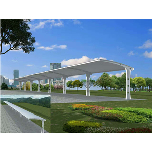 Abri extérieur en structure de membrane PVDF à ossature métallique pour abri de bus, abri de stationnement, tente, structure tendue, carport cantilever - Product Image 3