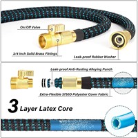 Meilleures ventes : Kit de tuyau d'arrosage extensible Magic Xpandable 25FT 50FT 75FT 100FT avec support mural et robinets en laiton