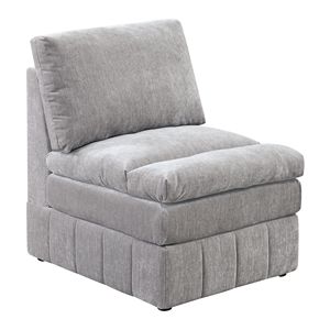 DB Granite Morgan Tissu-Chaise sans accoudoirs Canapé sectionnel 1pc Chaise en peluche pour meubles de salon-Daim - Product Image 1