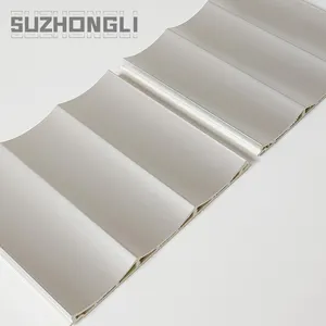 Yüksek kaliteli ahşap kaplama iç PVC duvar kaplama WPC duvar kağıdı panelleri yivli