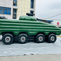 AOYU Modèle de Fausse Cible Gonflable Pvc Amovible Camouflage Paintball Bunkers Tactical Tank Leurre