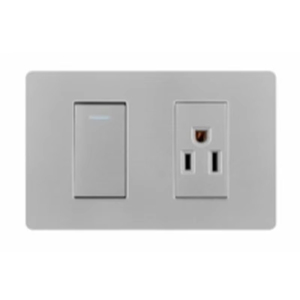 Giá thấp bán buôn 1 bài 1 tuyến đường + đôi 2-cực ổ cắm hiện đại công tắc điện và ổ cắm - Product Image 4