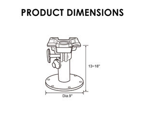 <span class=keywords><strong>75306</strong></span> accessoires de bateau de piédestal de chaise de pêche réglable en aluminium - Product Image 6