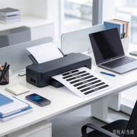 Printer Thermal A4 Mobile Android, Koneksi Nirkabel Monokrom untuk Perjalanan, Kantor Mobile Sekolah Rumah