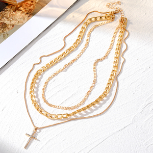 Colar Cruzado em Camadas VKME Nova Tendência para Mulheres - Product Image 4