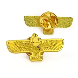 Pin profesional personalizado de Metal fundido, solapa, alas doradas