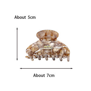 Pince à cheveux en acétate français de 7 cm, pince requin exquise et élégante, accessoire de coiffure tendance et polyvalent - Product Image 6